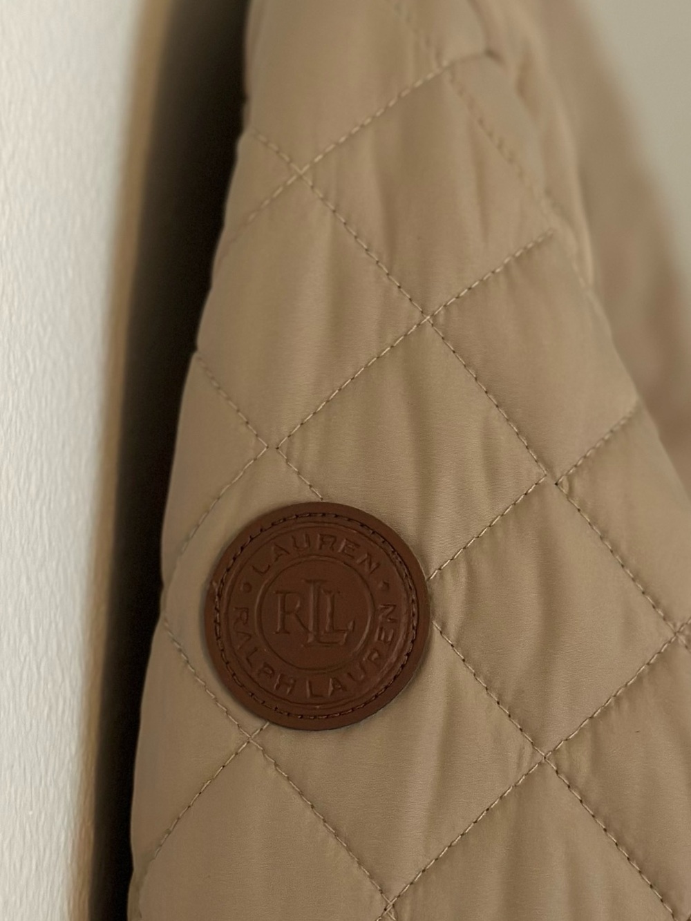Ralph Lauren Beige Quilted Jacket Women’s Medium Like New - Picture 5 of 5
